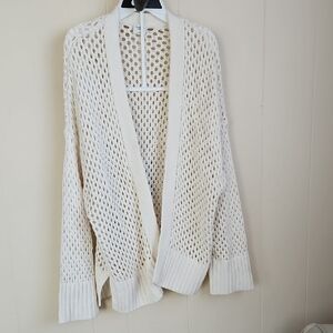 Abercrombie & Fitch Cream Open-Knit Cardigan